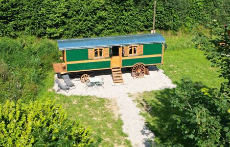 Roulotte52G3003 Brennes - Haute-Marne - Vue a&eacute;rienne roulotte