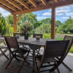 Terrasse sur jardin potager